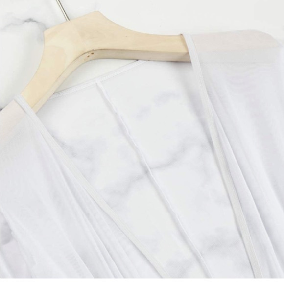 Flowy Maxi Bathing Tie Front Robe Cover Up - Picture 3 of 5